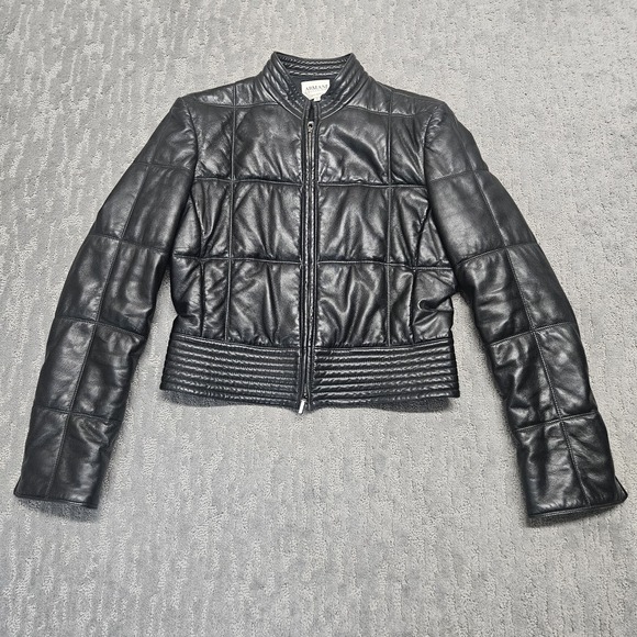 ARMANI COLLEZIONI LEATHER JACKET Emporio armani collezioni leather